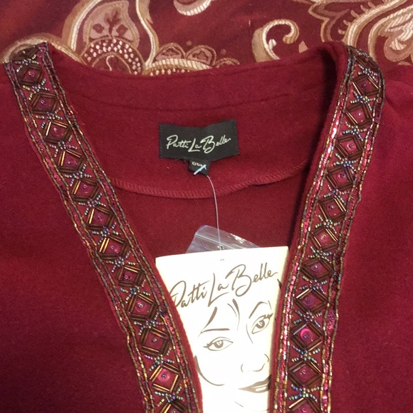 🎉HP🎊Patti Labelle Wool Cranberry Cape Jacket. - Picture 5 of 6